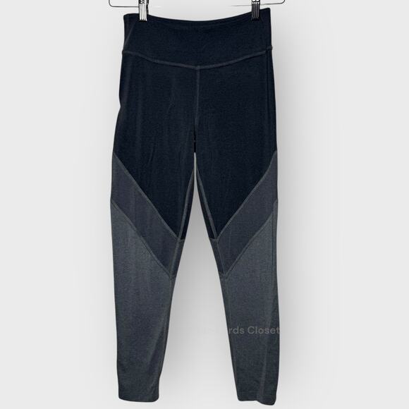 Beyond Yoga Space Dye Midi Leggings XS Black Gray High Waist Athleisure - Picture 1 of 6